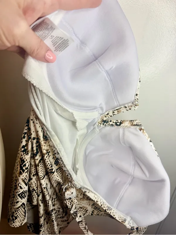 Soma Snake Print Tankini Bathing suit Size Large V Wire Plunge - Image 13