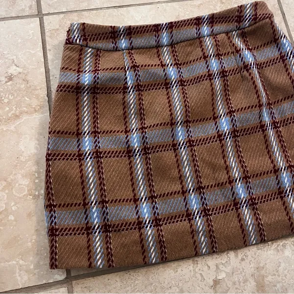 Forever 21 Plaid Brown Mini Skirt - Image 6