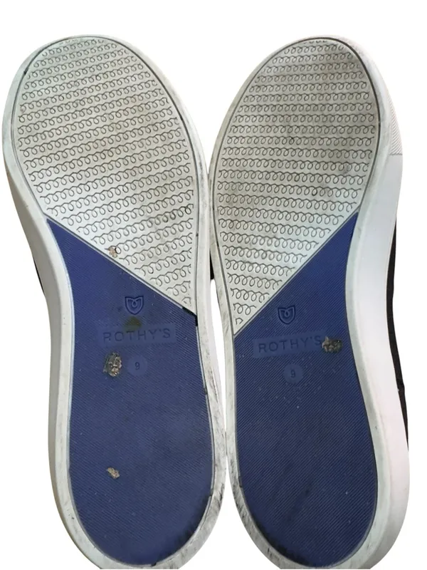 Rothy’s The Original Slip On Sneaker Black Knit Washable Comfort Shoes W9 in GUC - Image 6