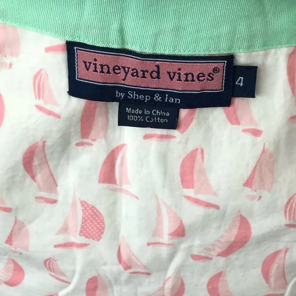 Vineyard Vines Bermuda Reversible Wrap Mini Skirt Sailboat Print Pink Green 4 - Image 7