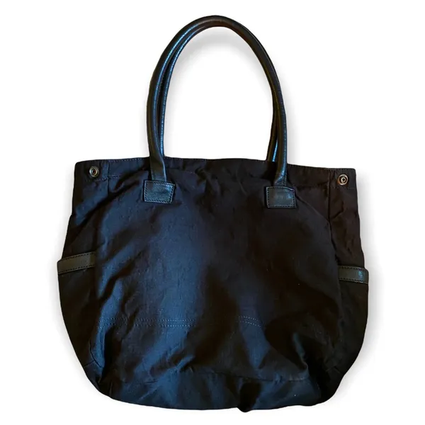 Burberry Black Large Side Snap With Strap Rivet Tote Purse - Image 3