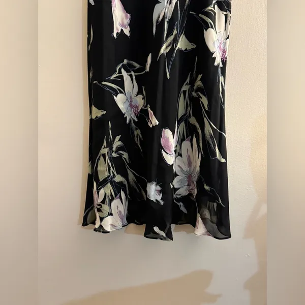 Evan Picone Size 8 Floral 90s Y2K Fairy Dress Flutter Sleeve - Image 3
