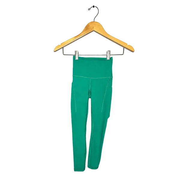 Lululemon Wunder Train High Rise Tight 25" Pocket Raceway Green Leggings Size 0 - Image 2