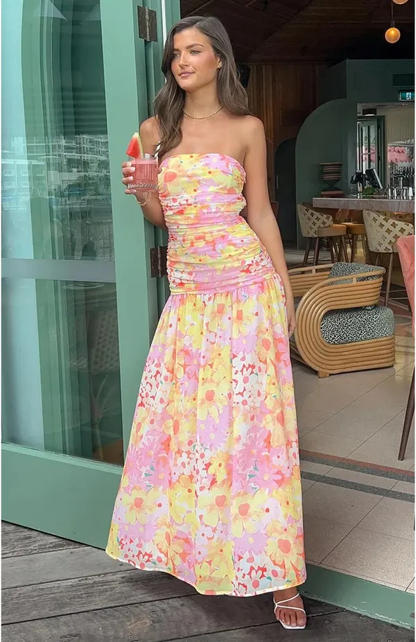 Beginning Boutique Sinclair Floral Print Maxi Dress - Image 3