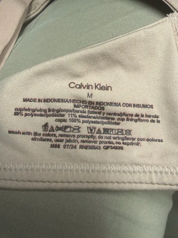 Calvin Klein Lightly Lined Wireless T-Shirt Bra Nude Beige Medium - Image 6