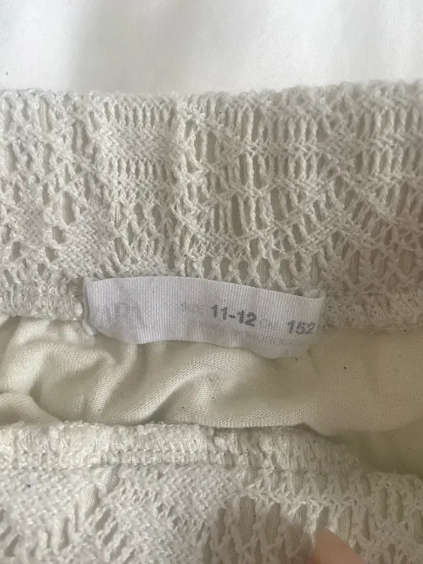 Zara Girls Boho Embroidered Eyelet Lace Ruffle Skirt Size 11-12  - Image 7