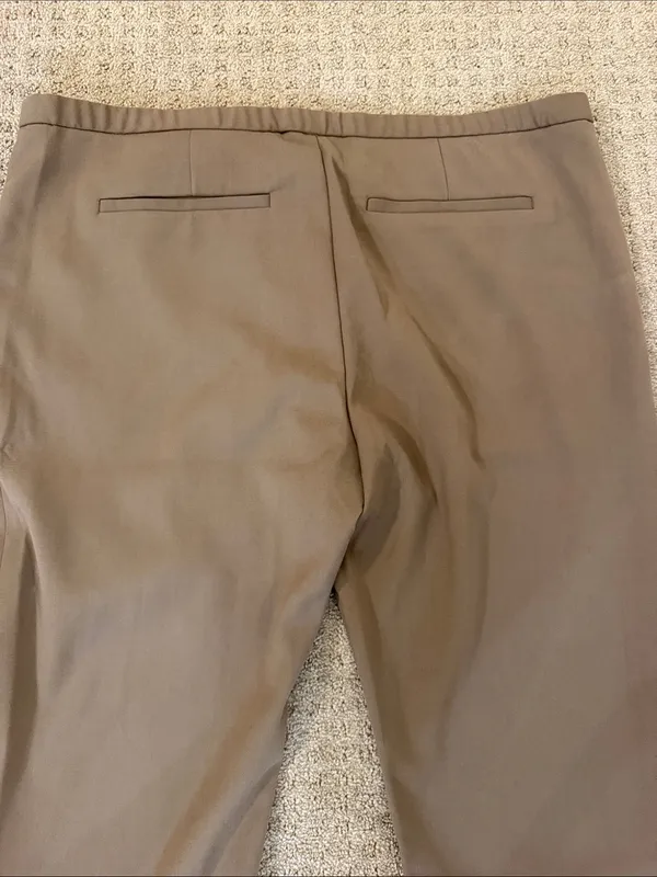 Abercrombie & Fitch Low Rise Slim Boot Pants Brown Taupe Size 18S Y2K Workwear - Image 9