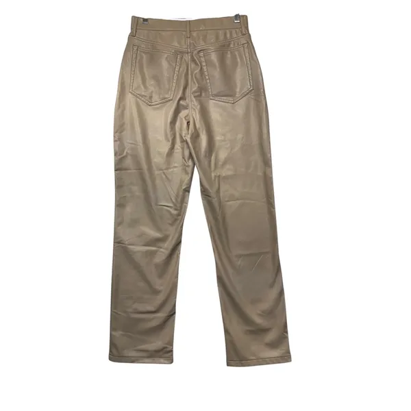 Abercrombie & Fitch‎ The 90s Straight Ultra High Rise Vegan Leather Pants 30/10 - Image 6