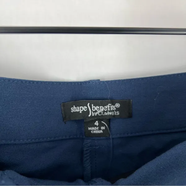 Shape Benefits by Chadwicks Diane Tummy Control Straight‎ Leg Pant in Navy - Image 6