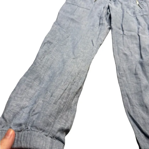 ✨‎ Athleta Cabo Linen Jogger Pants Size 8 Resort Coastal Travel ✨ - Image 3