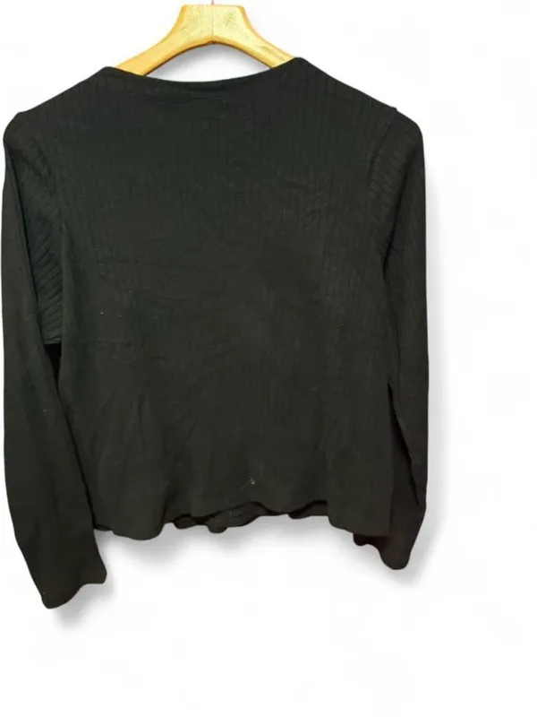Old Navy Black Ribbed V-Neck Long Sleeve Cardigan xl with cami top - Image 8