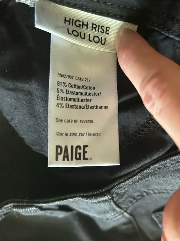 PAIGE High-Rise Lou Lou Flare Jeans Exposed Button-Fly Flared Raw Hem Jeans - Image 4