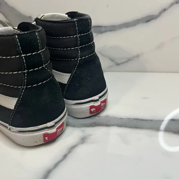 Vans Unisex Black White Suede High Top Skateboard Shoes M Sz 4.5 W Sz 6 Grunge - Image 4