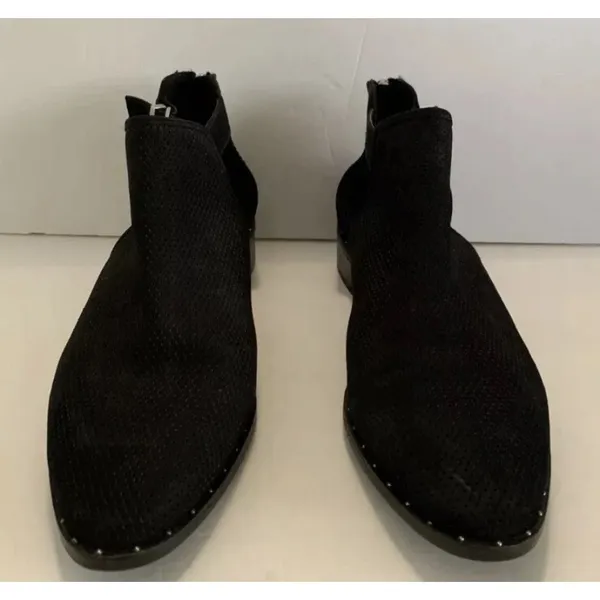 Steven By Steve Madden Cirsi Black Leather Upper Boots Ankle Booties 9 Excellent - Image 4