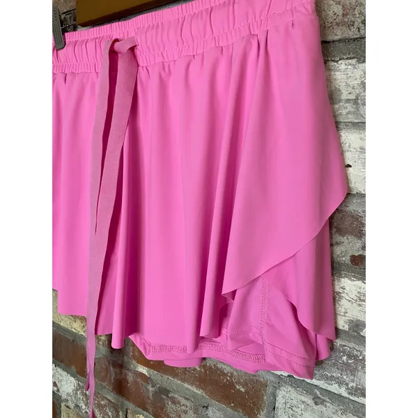 SHEIN Bright Pink Athletic Butterfly Skort & Casual Drawstring Shorts Size S - Image 3