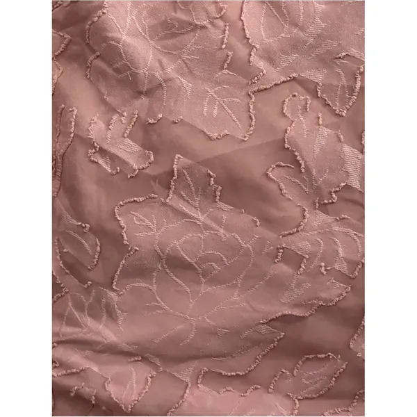 Lulus Days of Beauty Burnout Floral Jaquard Skater Dress Vtg Dusty Rose Pink L - Image 14