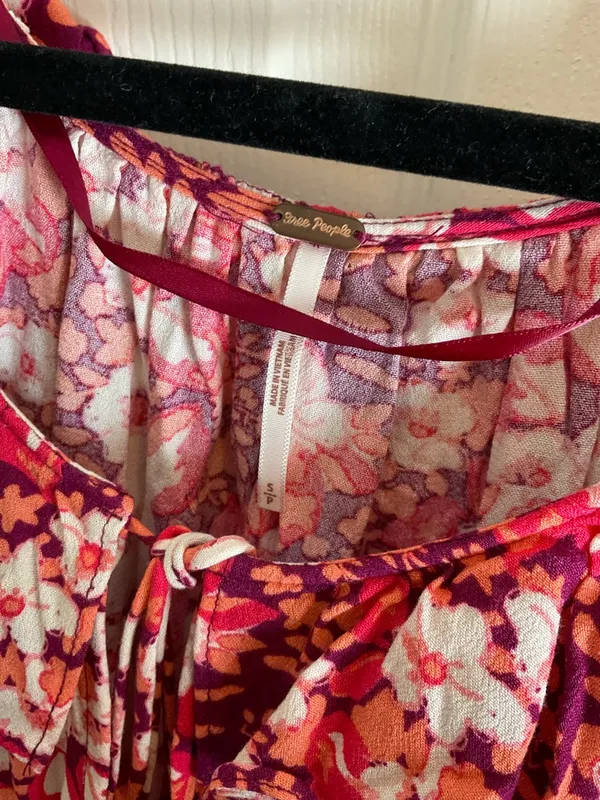 Free People Sweet Memories Blouse in Fruit Punch Combo - Size S - Image 5