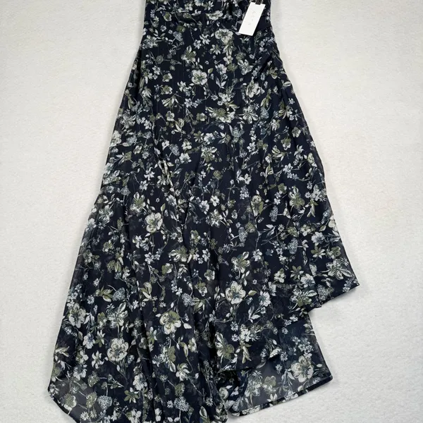 ASTR The Label Flutter Sleeve Floral Maxi Dress‎ Womens XS Navy Blue Flowy New - Image 5