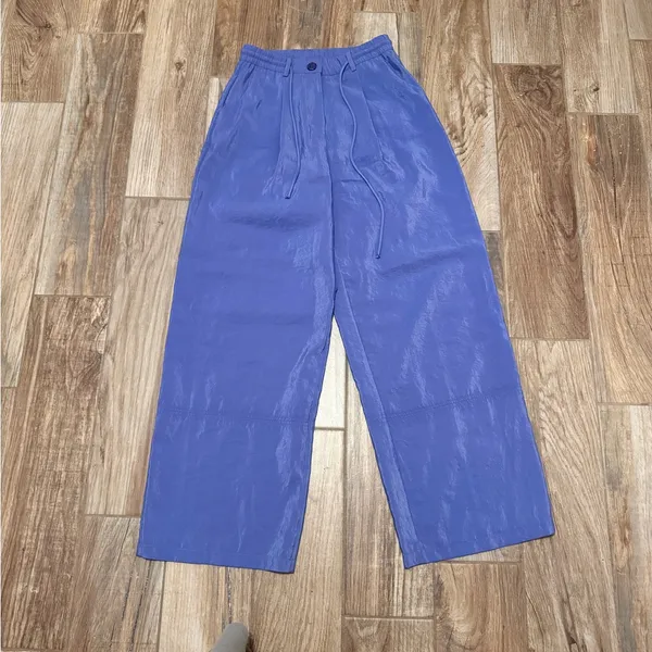 Anthropologie Maeve Seamed Wide Leg Track Pants - Image 2