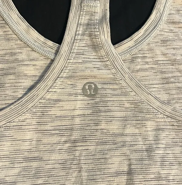 Lululemon Racerback Grey Long Tank Size 8 - Image 3