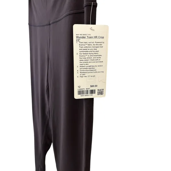 NEW Lululemon Wunder Train High-Rise Crop 23" Size 12 Authentic - Image 6