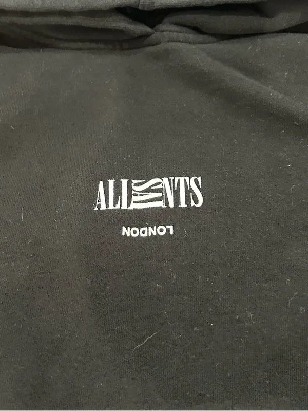 AllSaints State Logo Hoodie cropped - Image 2