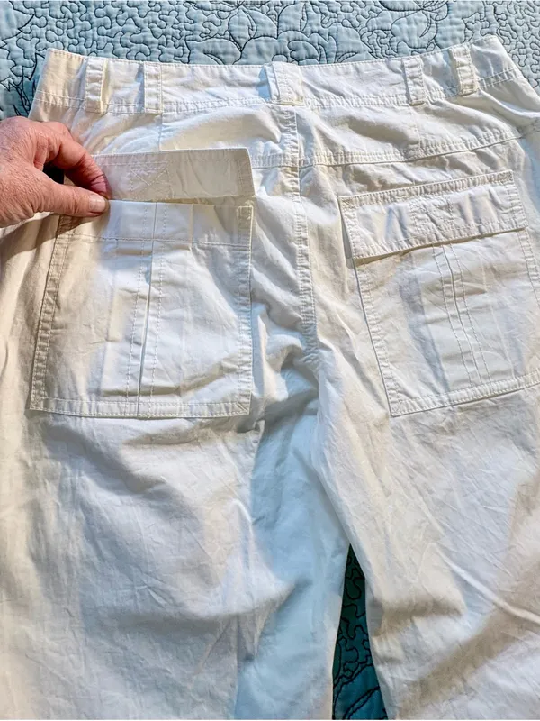 Free People The Thing Is Mid Rise Utility Pants Optic White Cargo Wide Leg~2🧡 - Image 10