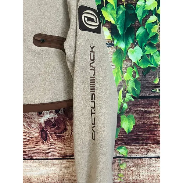 Nike x Cactus Jack Travis Scott Crop 1/4 Zip Fleece Crew Sweatshirt Women's L - Image 2