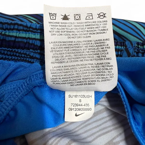 Nike Dri-FIT Rival 3" Printed Running Shorts Blue Wave Pattern Small 723944-435 - Image 6