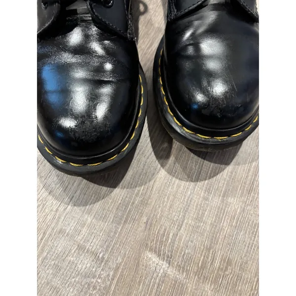 Dr. Martens 1460 W Black Smooth Leather 8-Eye Lace Up Combat Boots Womens 8‎ - Image 2