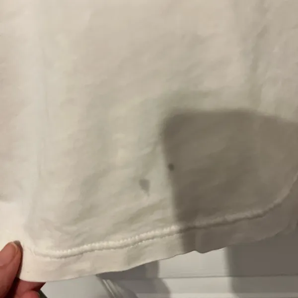 Adidas white short sleeve shirt in size large - Image 3