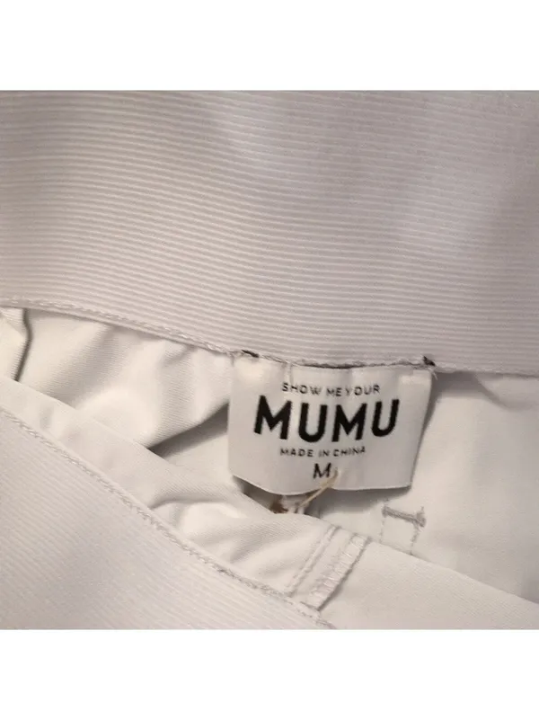 Show Me Your Mumu Silver Nashville Pull On Flares Faux Leather Size Medium - Image 6
