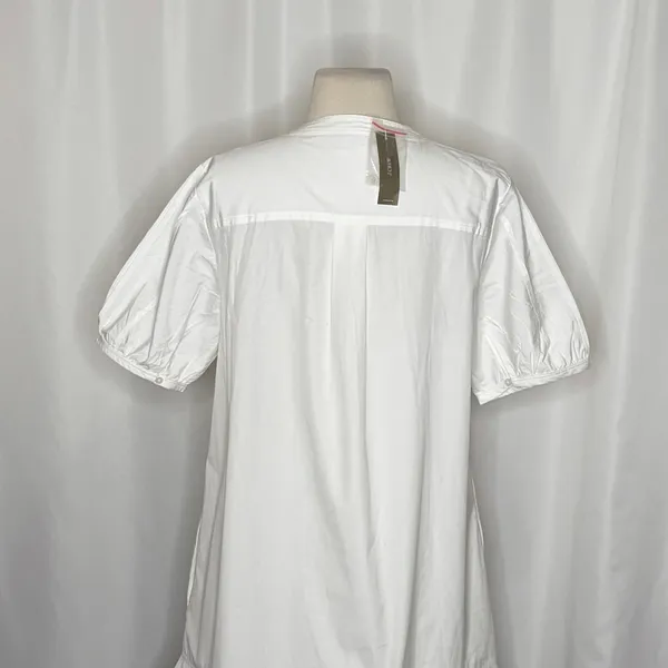 NWT!! J. CREW Delilah Dress‎ Cotton Poplin Solid White Mini Ruffle Small Tall ST - Image 10