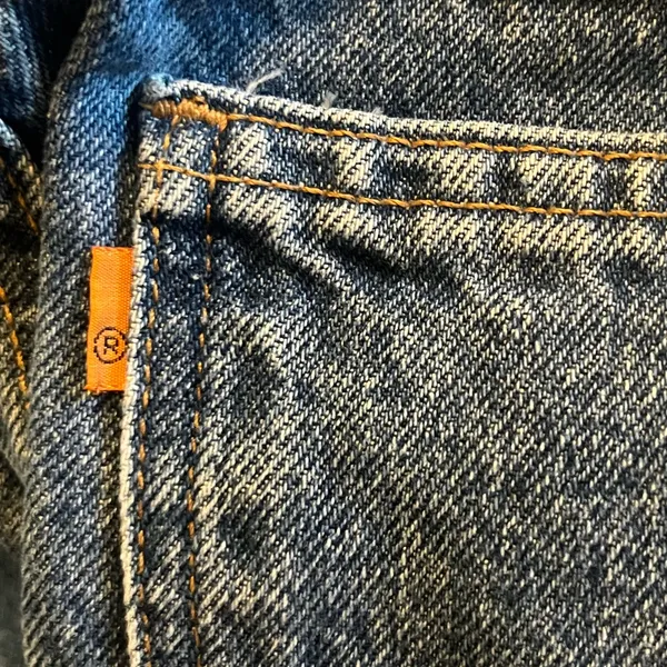 Levi's Vintage Orange Tab‎ Tapered Fit Medium Wash Jeans 9922 Size 18 - Image 4