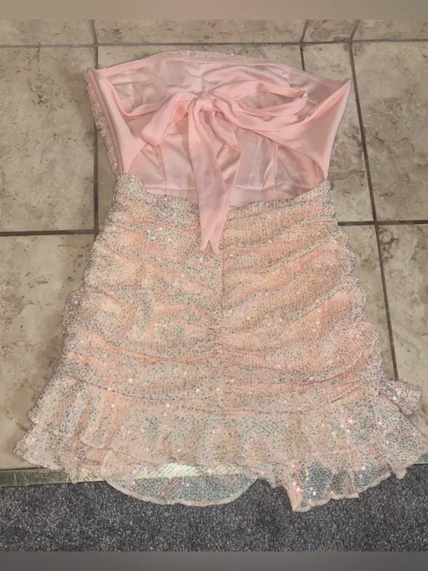 Lucy in the Sky Rosemary Sequin Ruched Bodycon Dress - Image 7