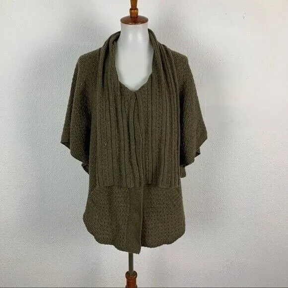 Anthropologie Sparrow Wool Blend Open Front Cardigan‎ Sweater Cozy Layering M - Image 8
