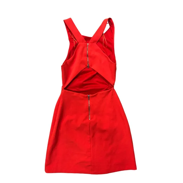 Zara Dress XS Trafaluc Collection Red Open Back Cutout Mini Sleeveless - Image 5