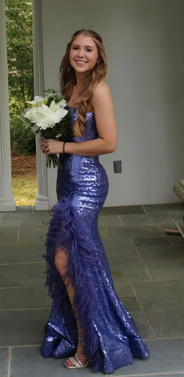 Sherri Hill Purple Prom Dress - Image 2