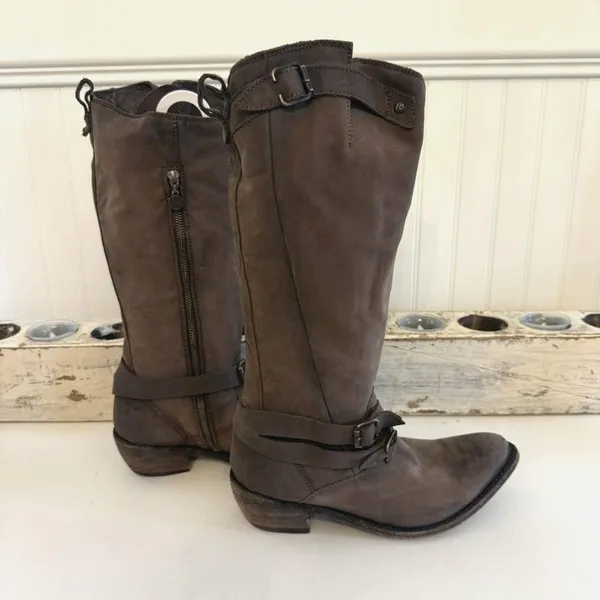Liberty Black‎ Boots Womens Size 10 Brown Leather Tall Riding Harness Western - Image 3