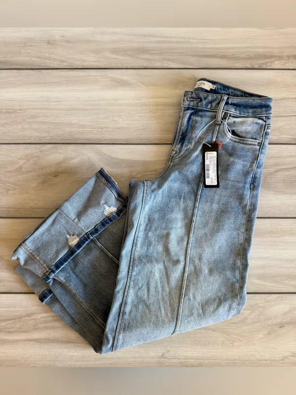 Hidden Noir Mid Rise Wide Leg Jeans Blue Size 26 NWT - Image 4