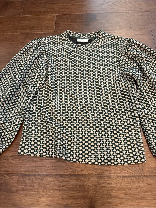 Maeve by Anthropologie Shannon Balloon-Sleeved Top Small - C11-419 - Image 6