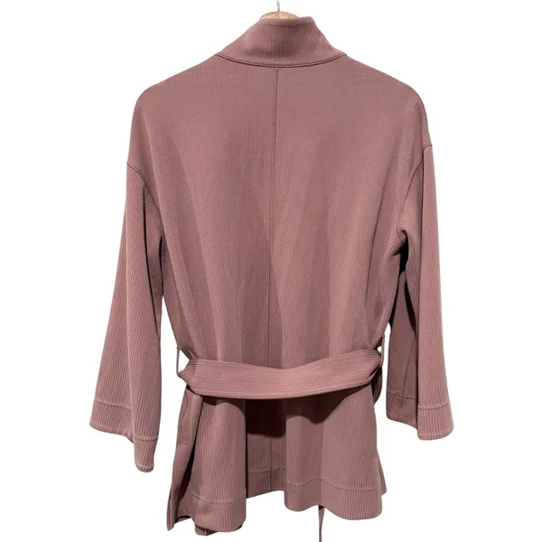Lululemon Ribbed Softstreme Belted Wrap Robe Size 4 Twilight Rose Pink Cardigan - Image 3