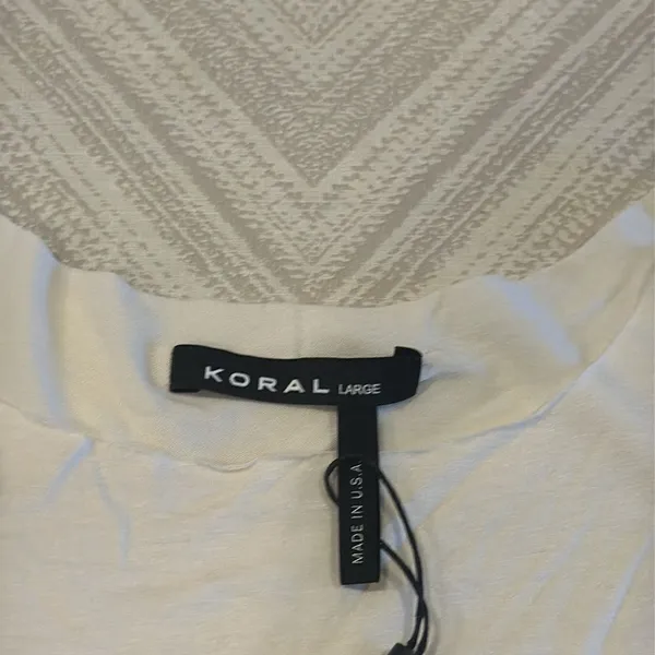 Koral Women’s Off White Angled Tank Top - Size L - Image 5