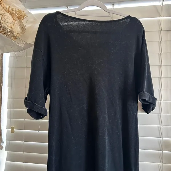 Affliction eagle graphic cutout burnout wash maxi tshirt dress Y2K grunge Small - Image 5