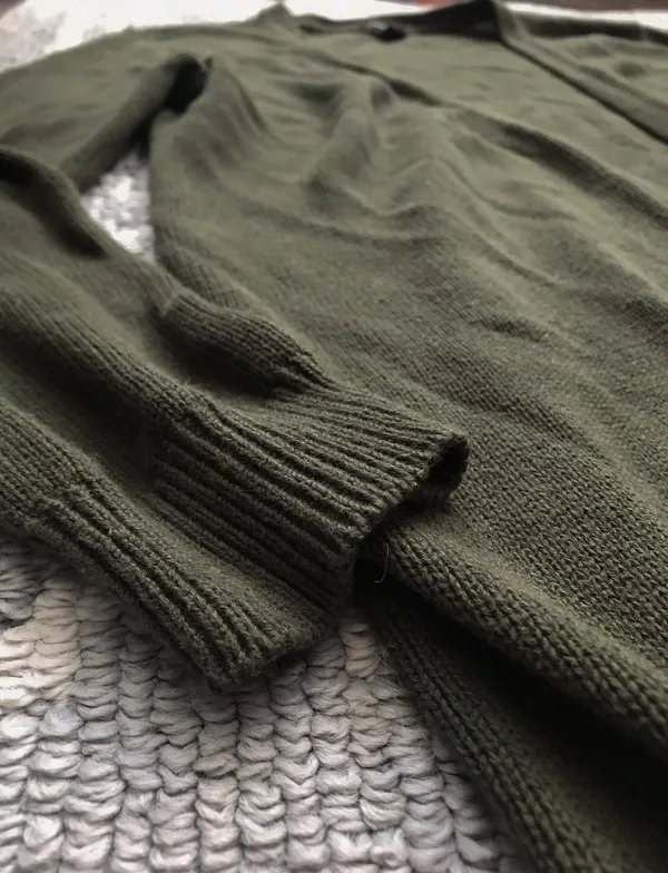 Forever21 Dark Green Long Cardigan Sweater Top - Image 6