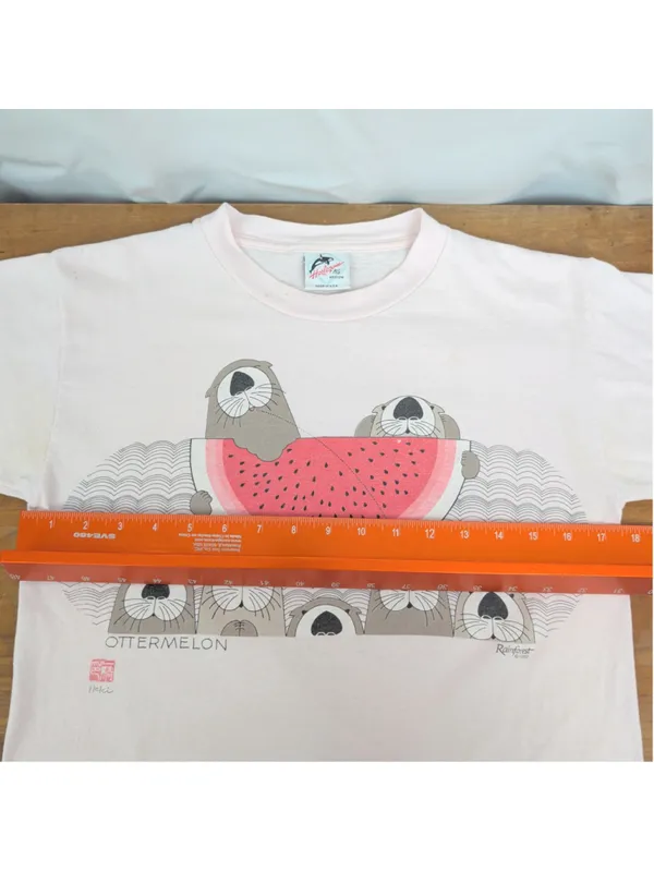 USA Made Vintage Ottermelon NWF Cotton Pink T-Shirt Medium - Image 5