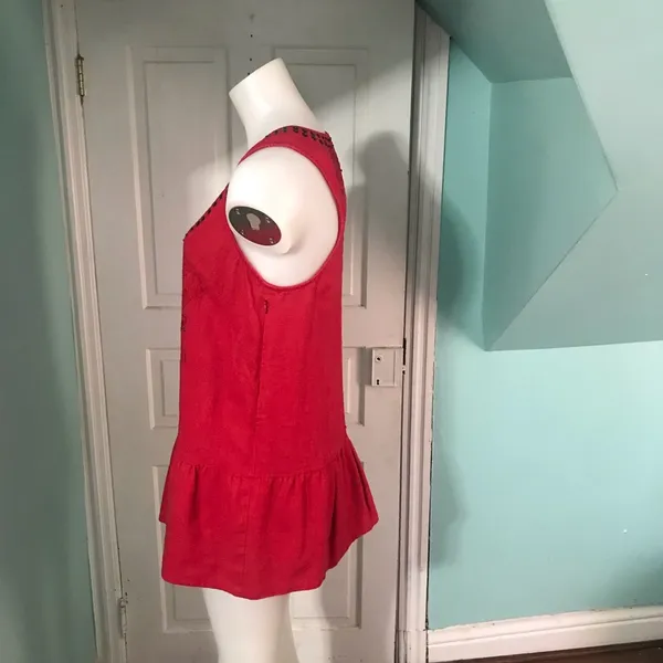 Free People Red Tunic/Dress Sz4 - Image 5