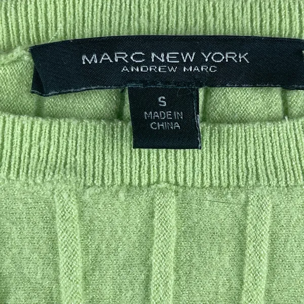 Marc New York Andrew Marc Lime Green Ribbed Dolman Sleeve Sweater‎ Small - Image 3