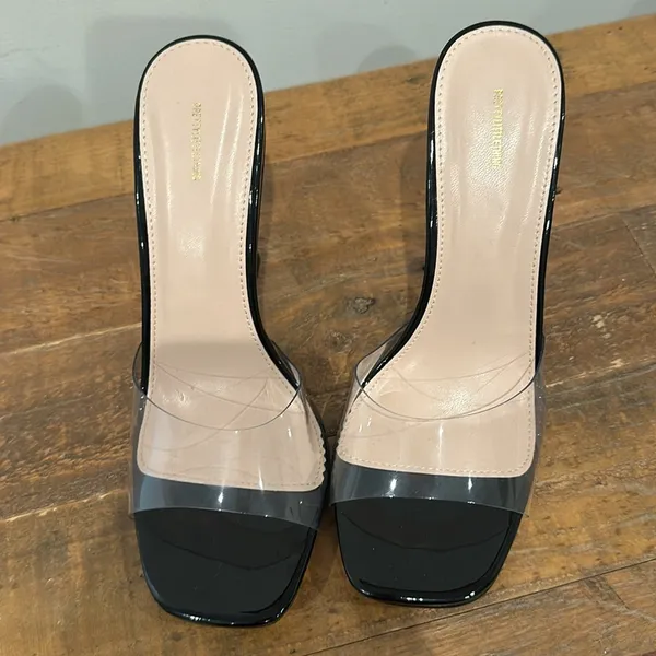 PRETTY LITTLE THING black/clear heel - Image 2