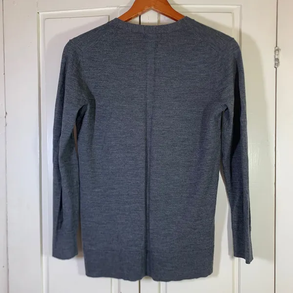 Banana Republic Womens‎ XS Gray 100% Merino Wool V-Neck Button Cardigan Sweater - Image 10